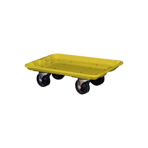 Mfg Tray Molded Fiberglass Toteline Dolly 780238 for 17-7/8" x10"-5/8" x 5" Tote, Yellow 7802385126 - main